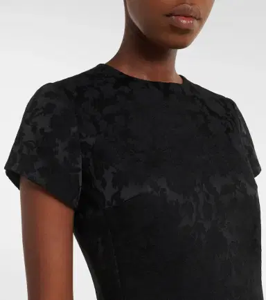 Saint Laurent Devoré floral cotton-blend minidress | Thumbnail 3