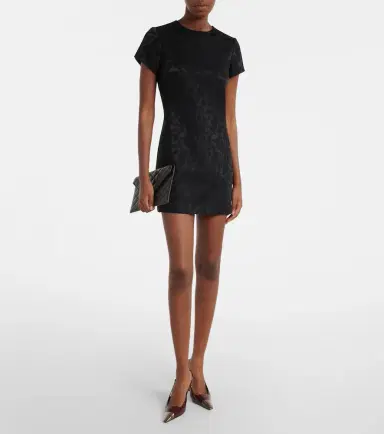 Saint Laurent Devoré floral cotton-blend minidress | Thumbnail 6