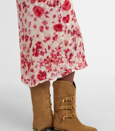 Isabel Marant Lindsay floral ruched jacquard midi dress | Thumbnail 3