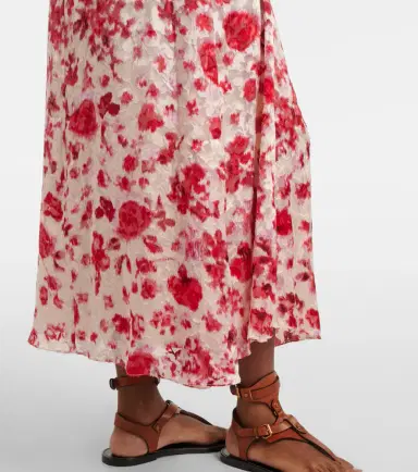Isabel Marant Hilza floral jacquard maxi skirt | Thumbnail 4