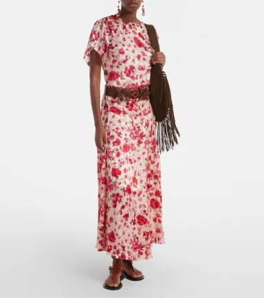 Isabel Marant Hilza floral jacquard maxi skirt | Thumbnail 5