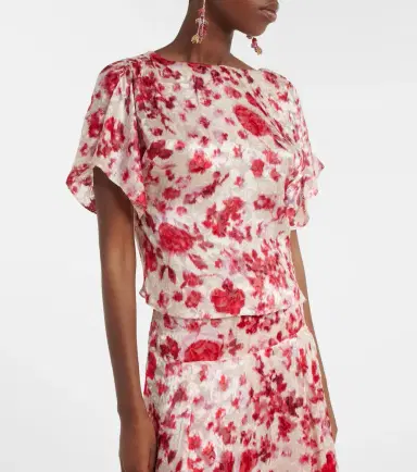 Isabel Marant Hervane floral jacquard top | Thumbnail 3 Isabel Marant Hervane floral jacquard top | Thumbnail 3