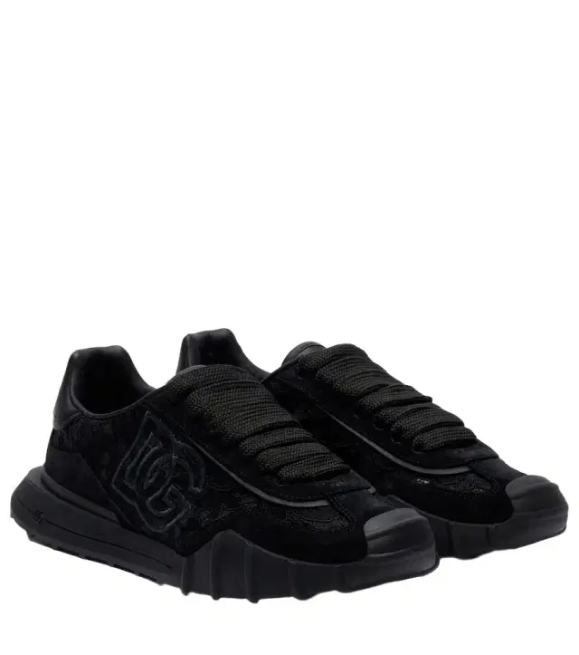 Dolce & Gabbana Runner leather-trimmed lace sneakers