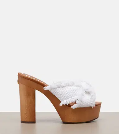 Dolce & Gabbana Raffia platform mules | Thumbnail 2