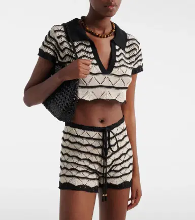 Bananhot Kim crochet cotton-blend shorts | Thumbnail 5
