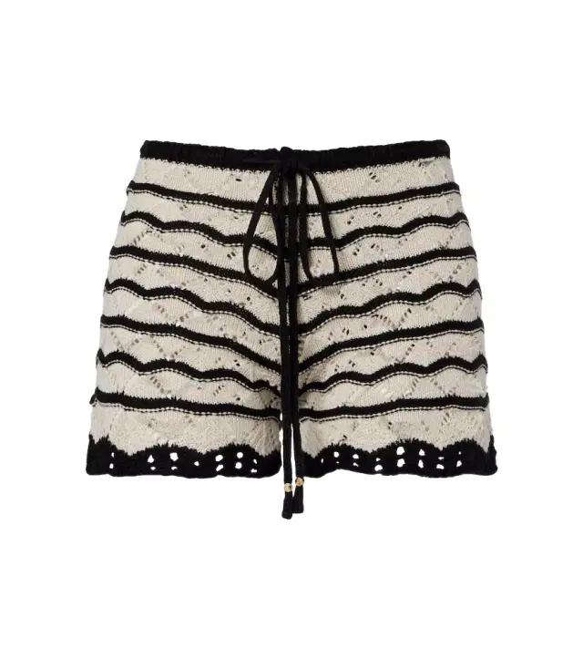 Kim crochet cotton-blend shorts