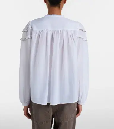 Marant Étoile Christa ruffled cotton-blend blouse | Thumbnail 5 Marant Étoile Christa ruffled cotton-blend blouse | Thumbnail 5