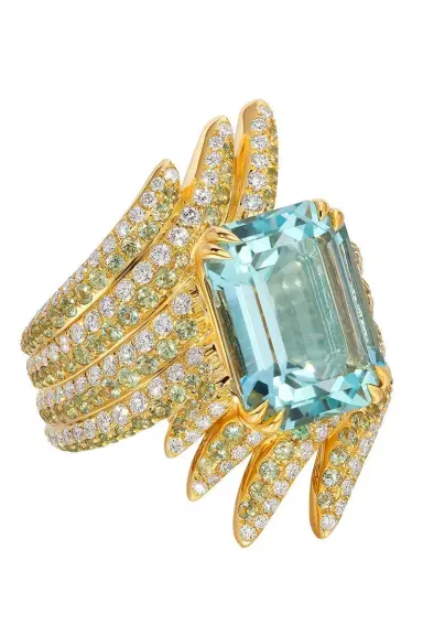GRAZIELA Aquamarine Pássaro Ring | Thumbnail 2