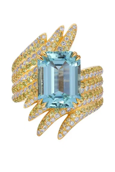 GRAZIELA Aquamarine Pássaro Ring | Thumbnail 1