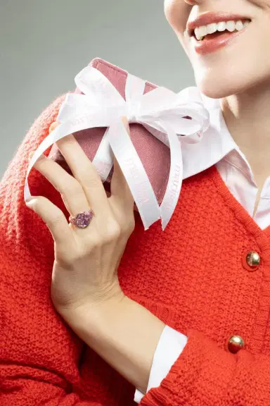 CASTRO SMITH Mini Pink Heart Signet Ring | Thumbnail 2
