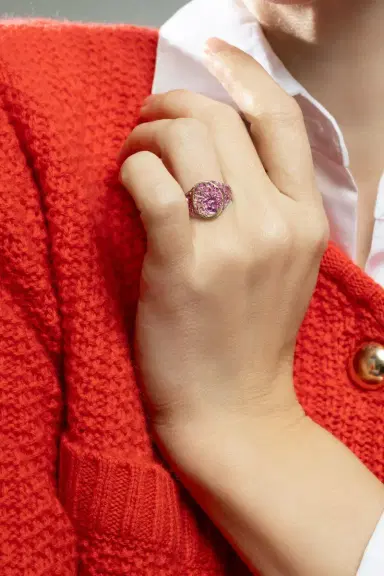 CASTRO SMITH Mini Pink Heart Signet Ring | Thumbnail 5
