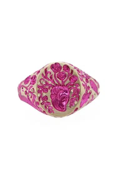 CASTRO SMITH Mini Pink Heart Signet Ring | Thumbnail 1