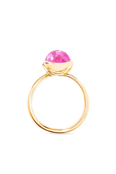 TAMARA COMOLLI Pink Tourmaline Small Bouton Ring | Thumbnail 4