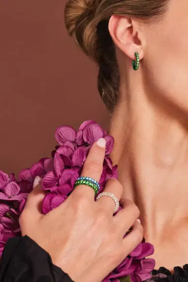 GRAZIELA Swiss Blue 3 Sided Ring | Thumbnail 2