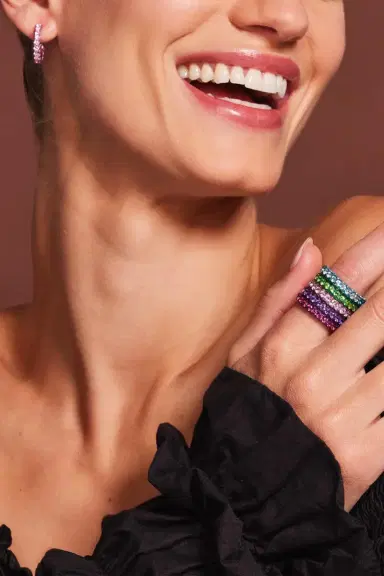 GRAZIELA Swiss Blue 3 Sided Ring | Thumbnail 3