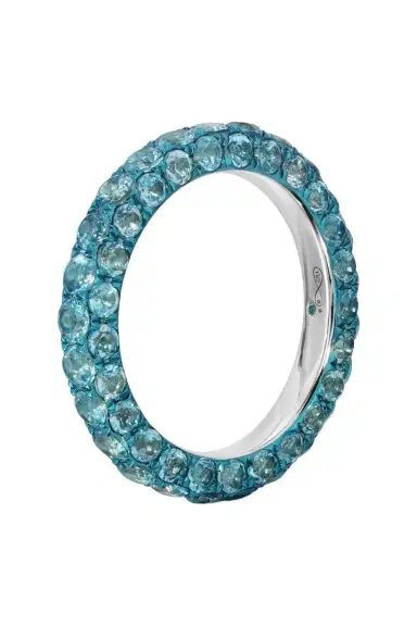 GRAZIELA Swiss Blue 3 Sided Ring | Thumbnail 5