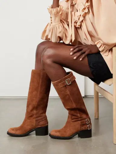 Chloé Buckled Suede Boots | Thumbnail 2 Chloé Buckled Suede Boots | Thumbnail 2