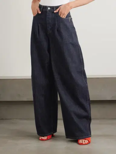 Jacquemus The Ovalo De-nîmes Pleated High-rise Barrel-leg Jeans | Thumbnail 3 Jacquemus The Ovalo De-nîmes Pleated High-rise Barrel-leg Jeans | Thumbnail 3