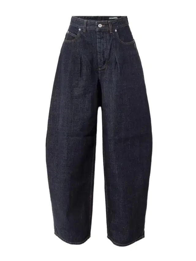 Jacquemus The Ovalo De-nîmes Pleated High-rise Barrel-leg Jeans