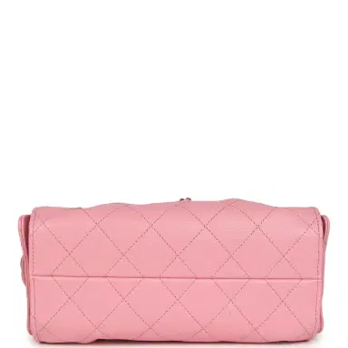 Chanel Chanel Mini 25 Hobo Bag Pink Caviar Antique Gold Hardware | Thumbnail 6