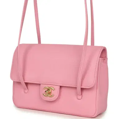Chanel Chanel Small Preppy Coco Flap Bag Pink Shiny Caviar Brushed Gold Hardware | Thumbnail 5 Chanel Chanel Small Preppy Coco Flap Bag Pink Shiny Caviar Brushed Gold Hardware | Thumbnail 5