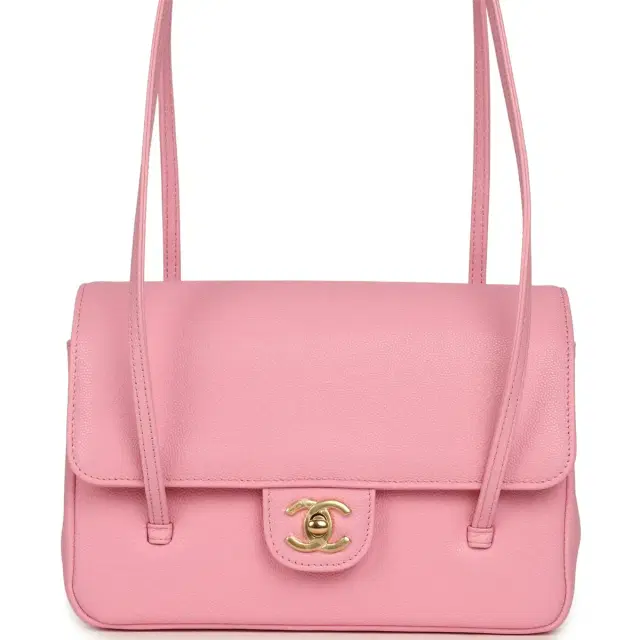 Chanel Chanel Small Preppy Coco Flap Bag Pink Shiny Caviar Brushed Gold Hardware
