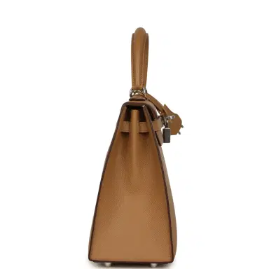 HERMÈS Hermes Kelly Sellier 25 Biscuit Epsom Palladium Hardware | Thumbnail 3