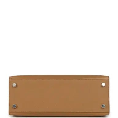 HERMÈS Hermes Kelly Sellier 25 Biscuit Epsom Palladium Hardware | Thumbnail 6