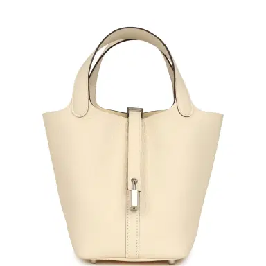 HERMÈS Hermes Picotin Lock 18 Nata Clemence Palladium Hardware | Thumbnail 1