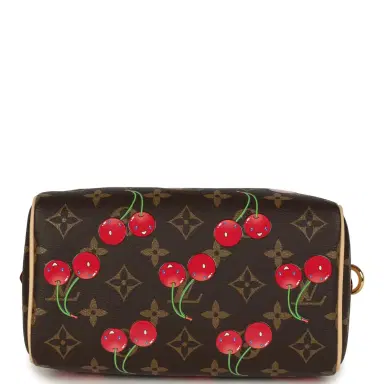 Louis Vuitton Louis Vuitton X Takashi Murakami Cerises Speedy Bandouliere 20 Bag Brown Cherry Monogram Gold Hardware | Thumbnail 7