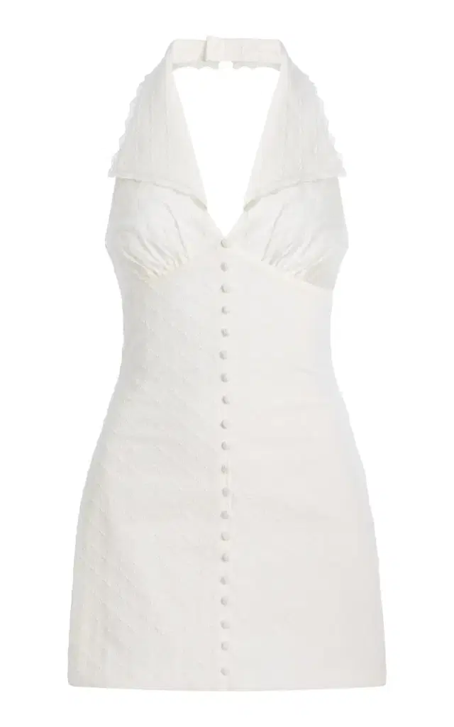 Mirror Palais Collared Cotton Mini Dress