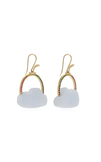 Annette Ferdinandsen Chalcedony Drusy Rainbow Daydreamer Cloud Earrings | Thumbnail 3 Annette Ferdinandsen Chalcedony Drusy Rainbow Daydreamer Cloud Earrings | Thumbnail 3