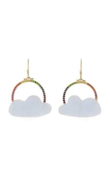 Annette Ferdinandsen Chalcedony Drusy Rainbow Daydreamer Cloud Earrings | Thumbnail 4 Annette Ferdinandsen Chalcedony Drusy Rainbow Daydreamer Cloud Earrings | Thumbnail 4