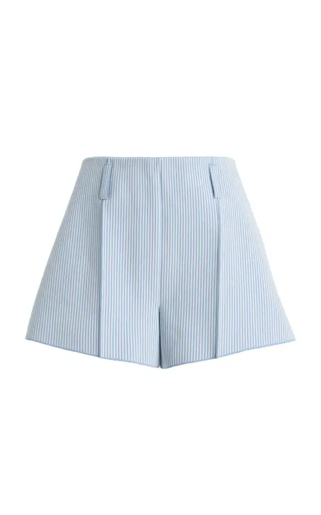 Exclusive Camilla Cotton-Blend Seersucker Shorts