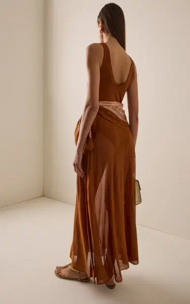 Zimmermann Aster Scarf-Detailed Knit Maxi Dress | Thumbnail 4 Zimmermann Aster Scarf-Detailed Knit Maxi Dress | Thumbnail 4