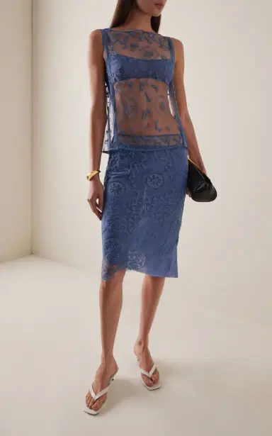 SIR. Leif Lace Midi Skirt | Thumbnail 2 SIR. Leif Lace Midi Skirt | Thumbnail 2