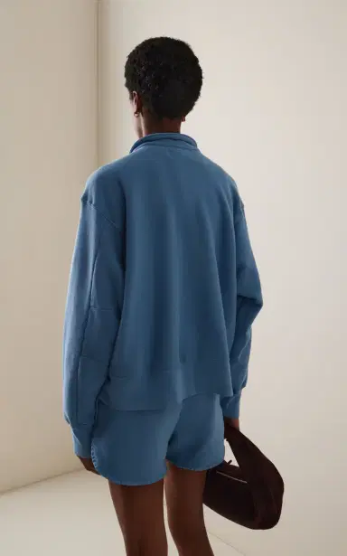 Les Tien Exclusive Cotton Henley Polo Sweatshirt | Thumbnail 4