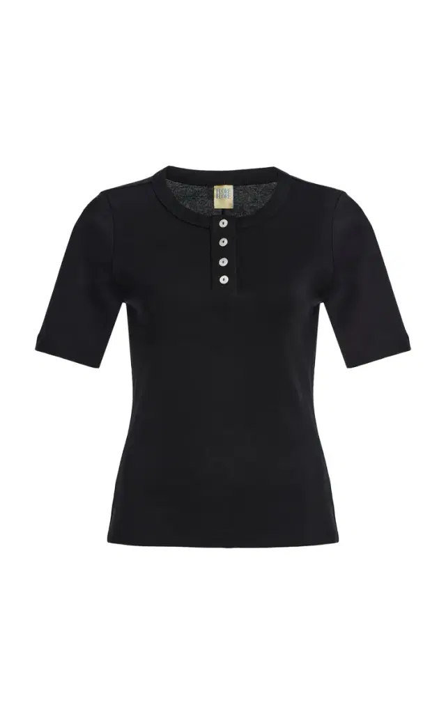 Flore Flore Jess Cotton Henley T-Shirt