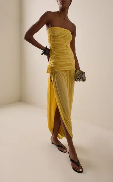 Maygel Coronel Halo Ruched Jersey Maxi Dress | Thumbnail 2