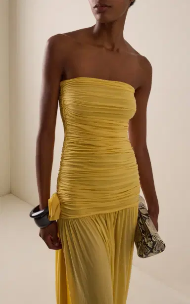 Maygel Coronel Halo Ruched Jersey Maxi Dress | Thumbnail 3