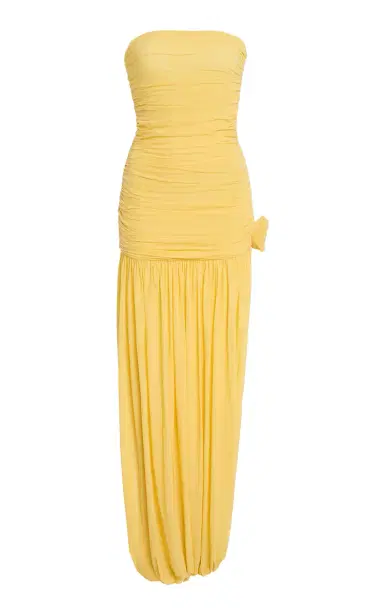 Maygel Coronel Halo Ruched Jersey Maxi Dress | Thumbnail 8