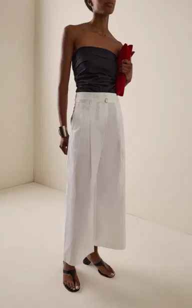 Proenza Schouler White Label Raver Cropped Poplin Wide-Leg Pants | Thumbnail 2 Proenza Schouler White Label Raver Cropped Poplin Wide-Leg Pants | Thumbnail 2