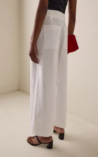 Proenza Schouler White Label Raver Cropped Poplin Wide-Leg Pants | Thumbnail 4 Proenza Schouler White Label Raver Cropped Poplin Wide-Leg Pants | Thumbnail 4