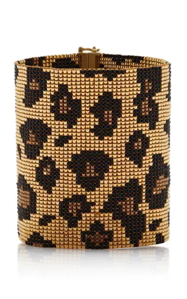 Silvia Furmanovich 18K Yellow Gold Leopard Woven Bead Bracelet | Thumbnail 7