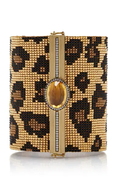Silvia Furmanovich 18K Yellow Gold Leopard Woven Bead Bracelet | Thumbnail 8