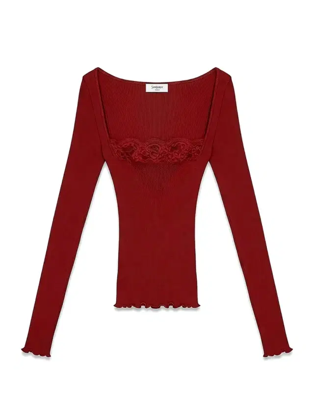 Lace-Trimmed Silk Top