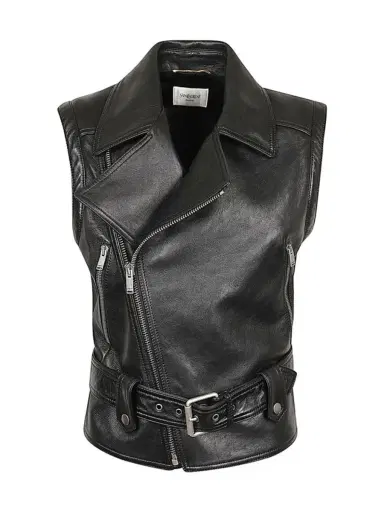 Saint Laurent Leather Biker Vest | Thumbnail 1
