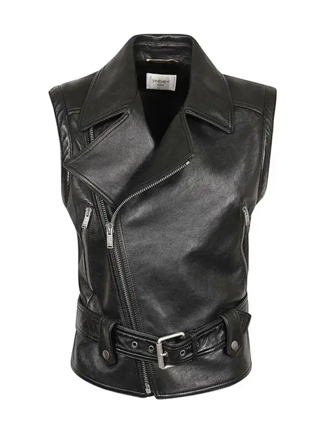 Saint Laurent Leather Biker Vest