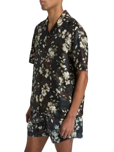 SIMKHAI Men's Casper Floral Silk Shirt - Floral Print | Thumbnail 4 SIMKHAI Men's Casper Floral Silk Shirt - Floral Print | Thumbnail 4