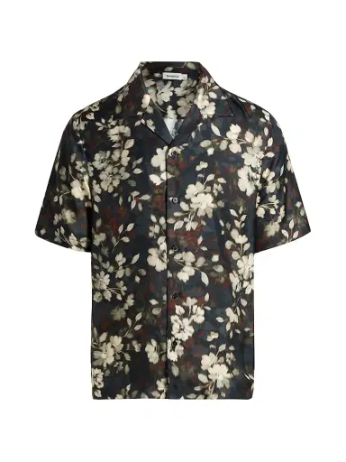 SIMKHAI Men's Casper Floral Silk Shirt - Floral Print | Thumbnail 1 SIMKHAI Men's Casper Floral Silk Shirt - Floral Print | Thumbnail 1